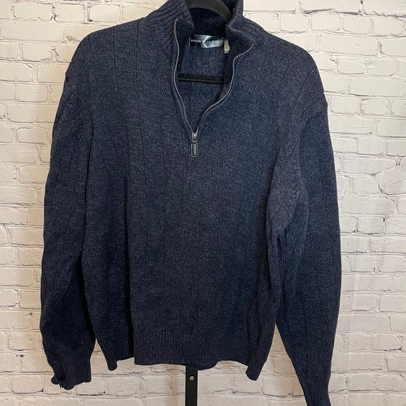 Oscar De La Renta Quarter Zip Sweater - Picture 1 of 4